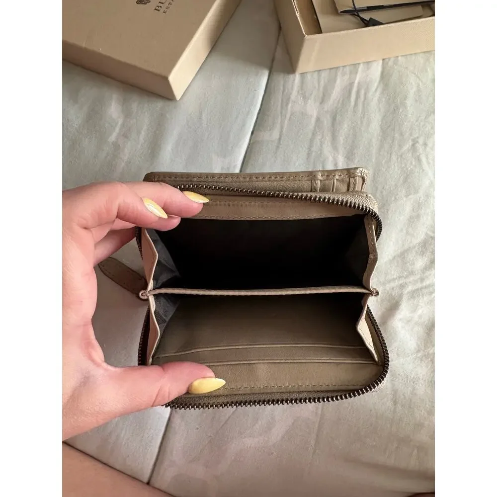 Burberry Smoked Check Woven Small Check Wallet